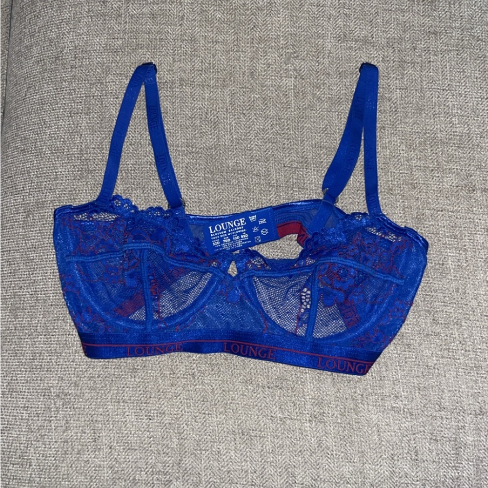 Lounge Blue Lace Bralette 32D